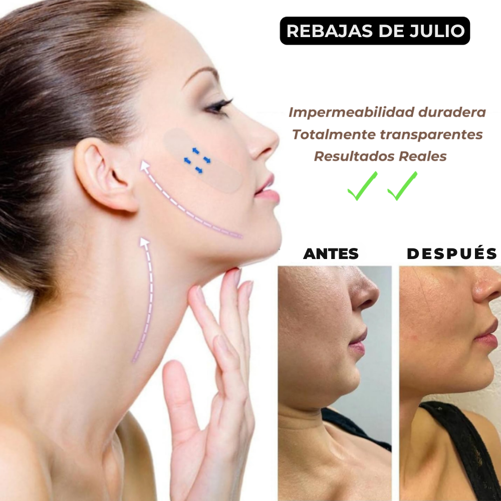 Tiras Lifting facial Anti-Edad y Rejuvenecedoras Transparentes