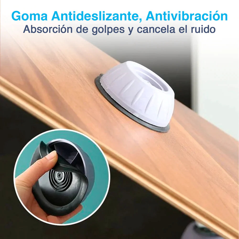 4 Unidades Extra Soporte Universal Antivibracion (Muebles, Lavadoras, Secadoras y Neveras)