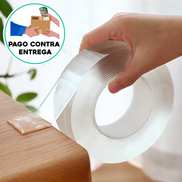 Cinta adhesiva transparente de doble cara l 1m + 1 GRATIS