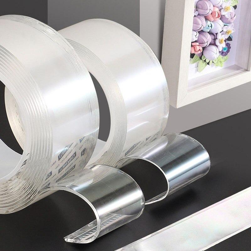 Cinta adhesiva transparente de doble cara l 1m + 1 GRATIS