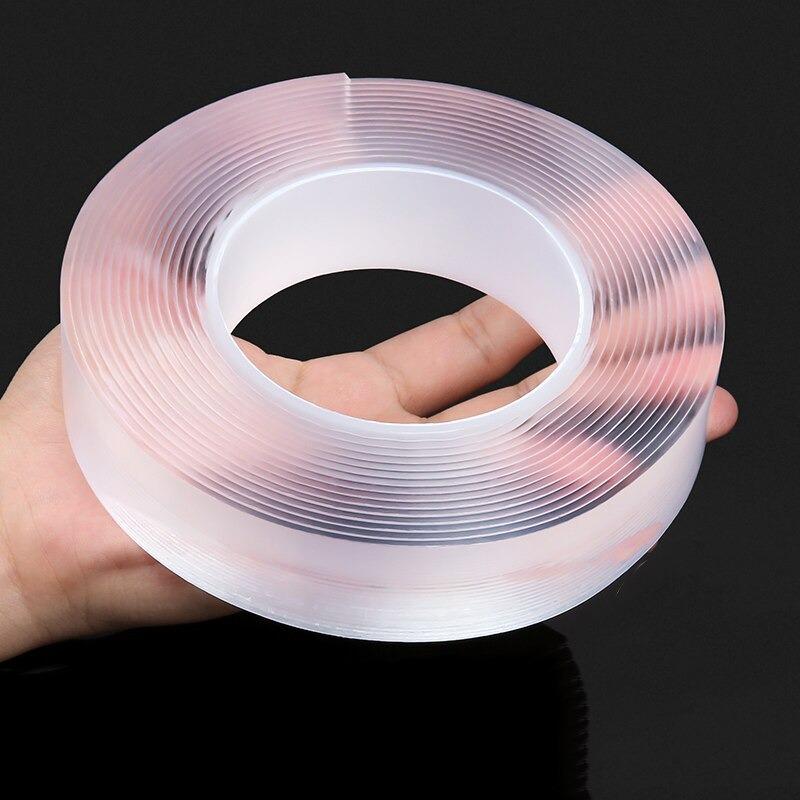 Cinta adhesiva transparente de doble cara l 1m + 1 GRATIS